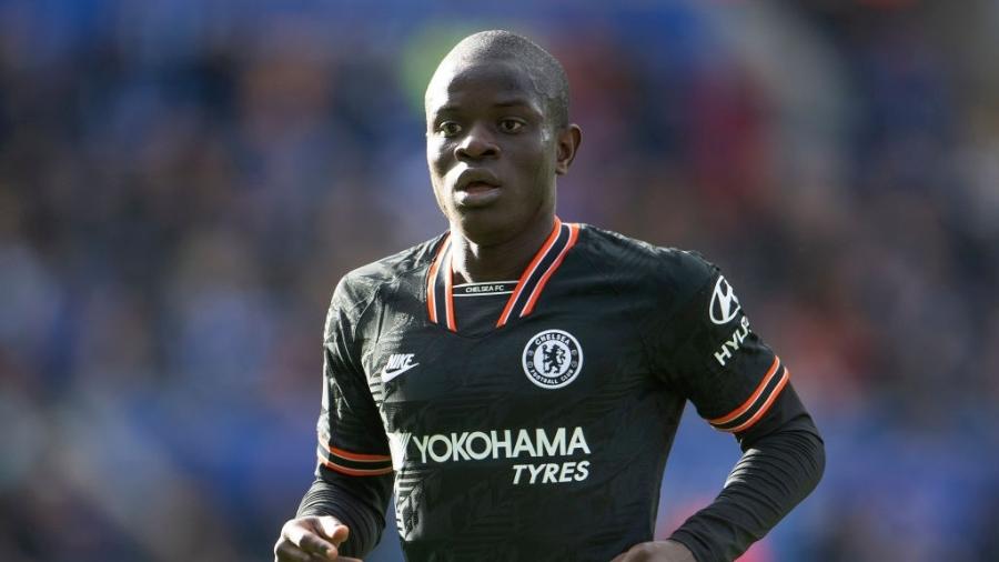 N"Golo Kanté durante Chelsea x Leicester City pelo Campeonato Inglês - Visionhaus