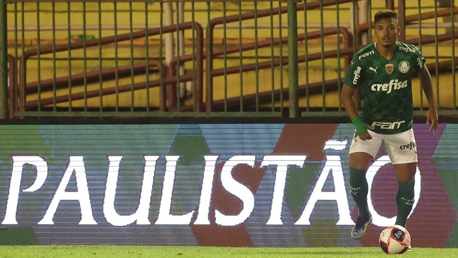 Gabriel Menino durante a partida entre São Bento e Palmeiras em Volta Redonda (RJ), pelo Paulistão - Cesar Greco/Palmeiras