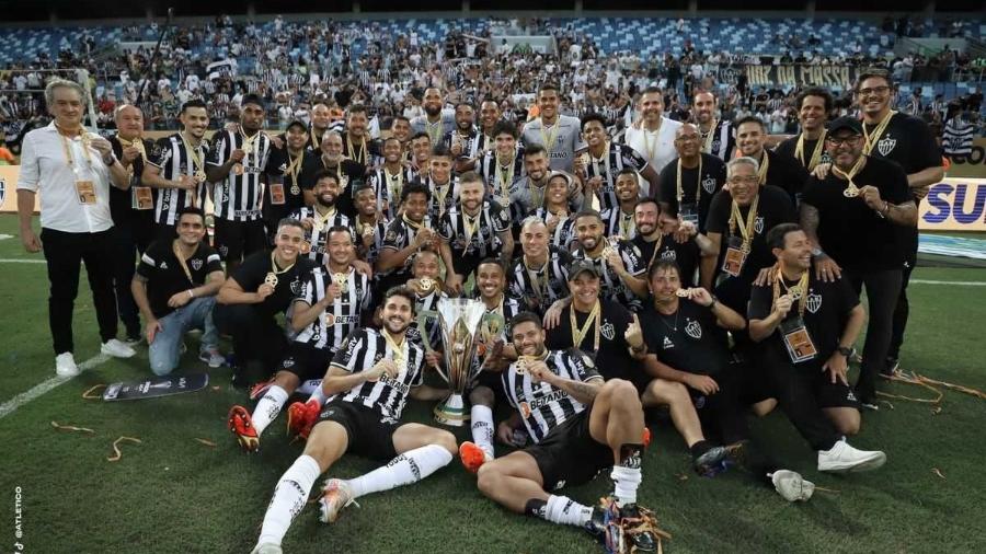 Atlético/MG festeja título da Supercopa do Brasil - reprodução