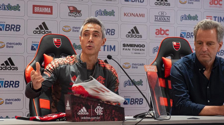 Paulo Sousa e Rodolfo Landim concedem entrevista no Ninho do Urubu, CT do Flamengo - Alexandre Vidal/Flamengo