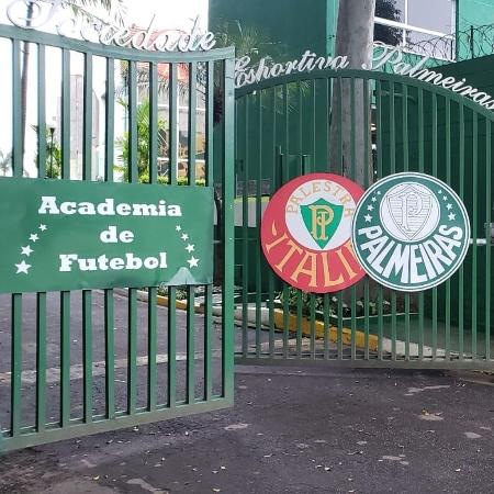 Entrada da Academia de Futebol do Palmeiras, na Barra Funda