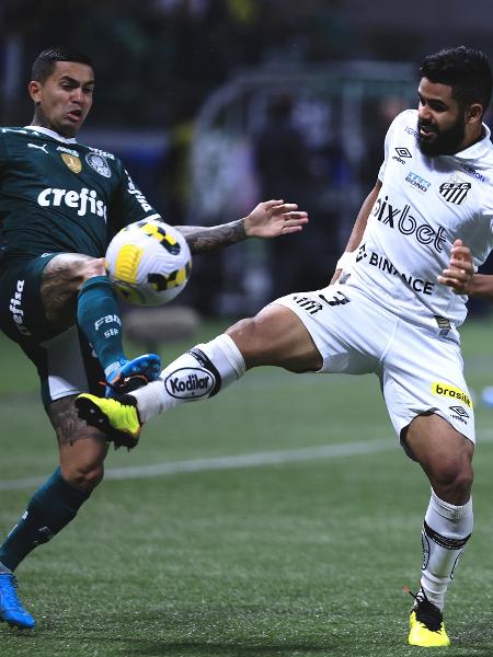 Palmeiras de Dudu venceu o Santos de Felipe Jonatan por 1 a 0 no último clássico, em setembro - Ettore Chiereguini/AGIF