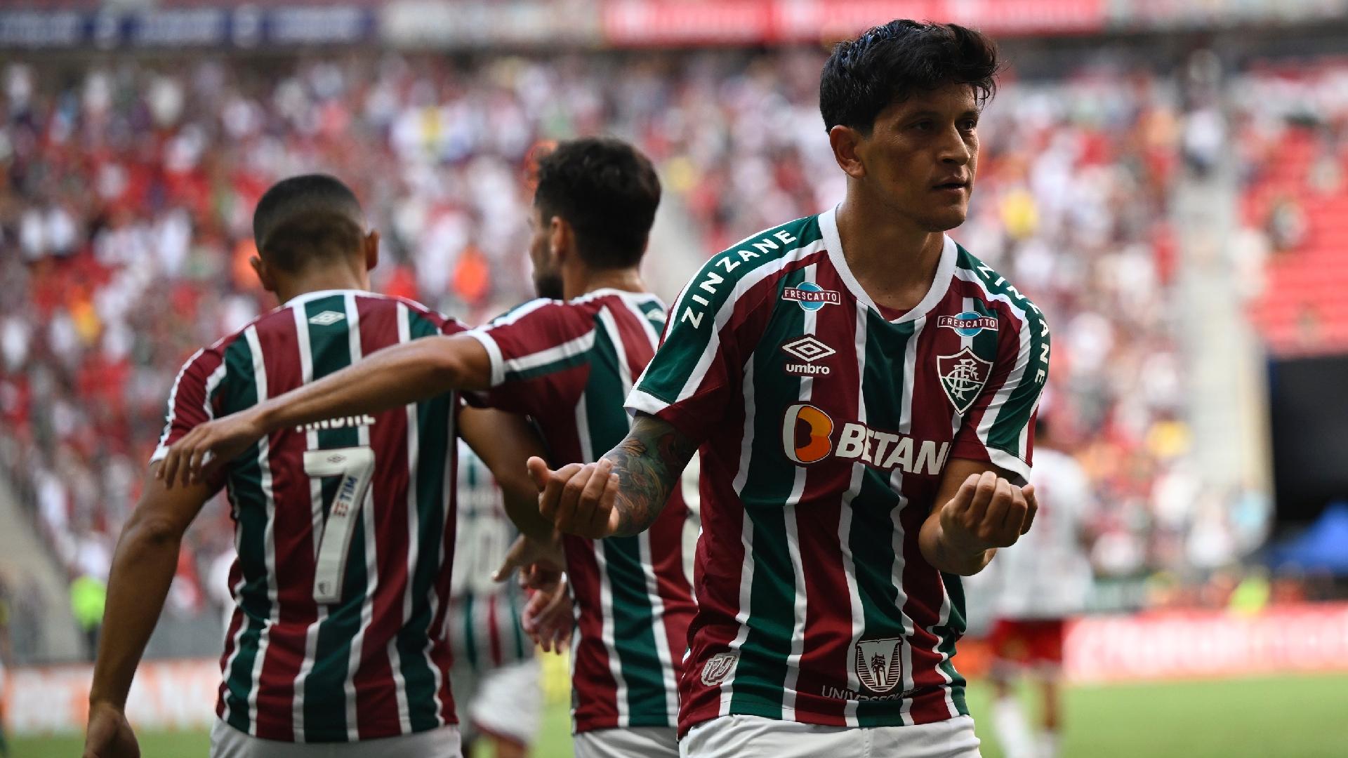 Germán Cano jogador do Fluminense comemora seu gol