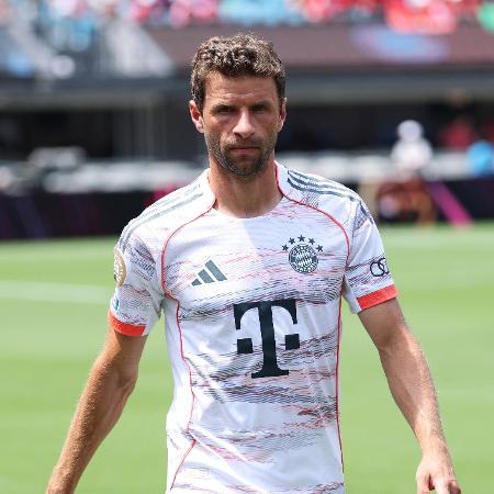 Thomas Muller, do Bayern de Munique, em partida contra o Benfica, pelo Mundial de Clubes 2025 Thomas Muller, do Bayern de Munique, em partida contra o Benfica, pelo Mundial de Clubes 2025