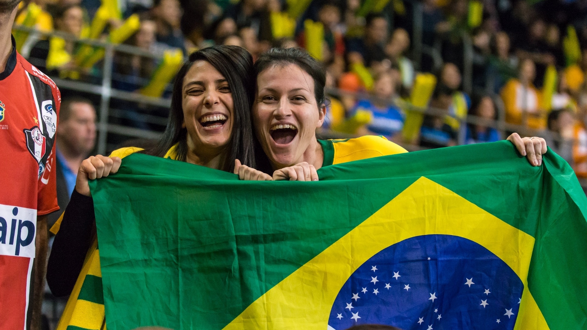 Mesmo jogando na Austrália, a torcida brasileira compareceu para apoiar a selelção