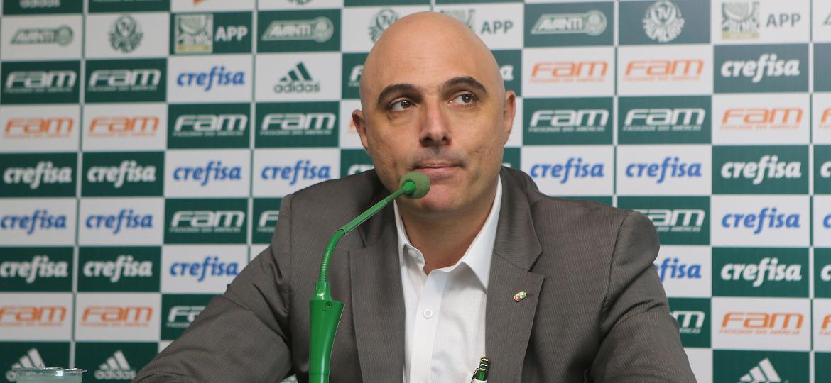 Mauricio Galiotte, presidente do Palmeiras; viagens de conselheiros têm gerado críticas internas - Rivaldo Gomes/Folhapress