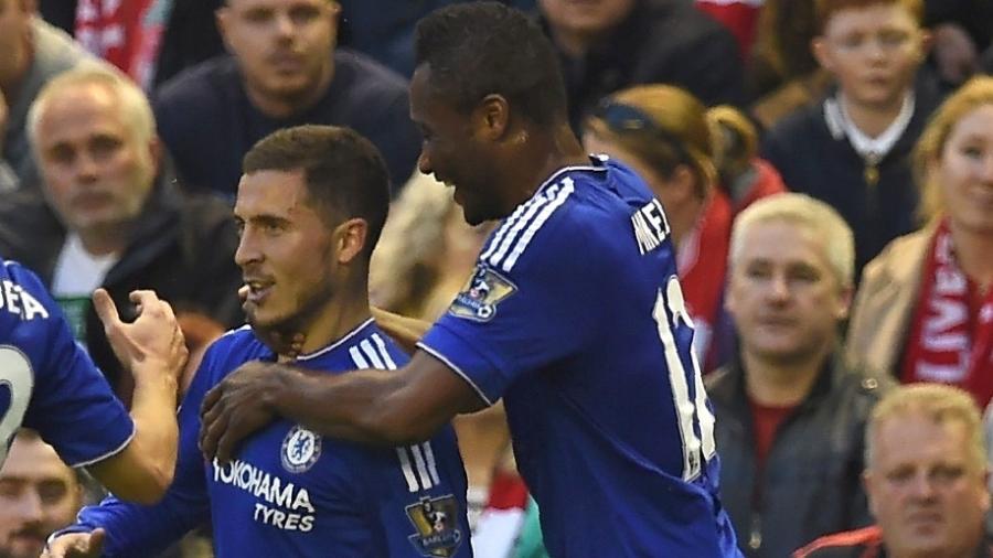 Hazard e Mikel jogaram juntos no Chelsea por mais de quatro temporadas - AFP PHOTO / Paul ELLIS 