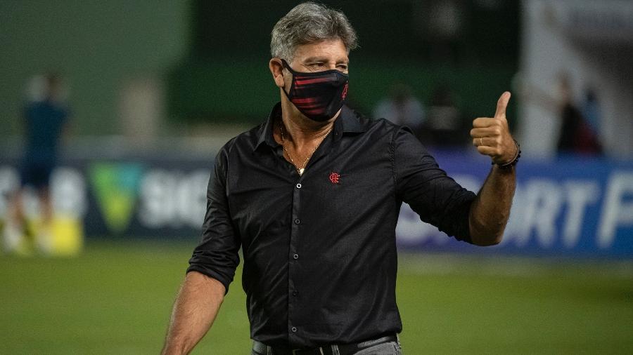 Renato Gaúcho, técnico do Flamengo, durante duelo com o Bahia, pelo Brasileiro - Alexandre Vidal / Flamengo