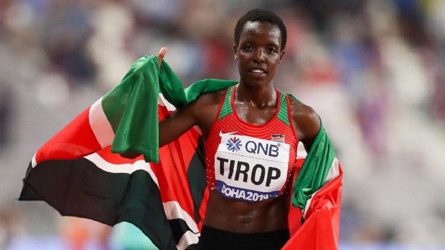 Agnes Jebet Tirop, corredora de 25 anos, foi encontrada morta dentro de sua casa no Quênia - Reprodução/Twitter