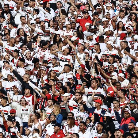Torcida do São Paulo durante partida contra o América-MG no estádio Morumbi  - Marcello Zambrana/AGIF