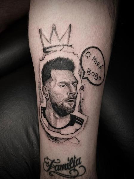 Fã tatua frase de Messi que virou meme na Copa do Mundo - Reprodução