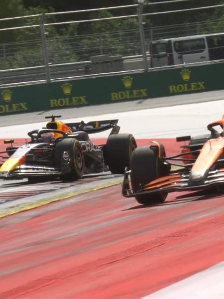 Verstappen e Norris se tocaram em disputa pela liderança no GP da Áustria Verstappen e Norris se tocaram em disputa pela liderança no GP da Áustria