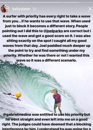 Kelly Slater fala sobre interferência de Gabriel Medina em seu Instagram - Reprodução/Instagram - Reprodução/Instagram