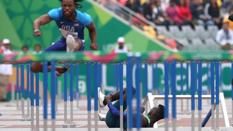 Favorito, Gabriel Constantino sofre queda e não completa final dos 110m com barreira no Pan - REUTERS/Ivan Alvarado