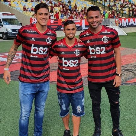 Pedro, Michael e Thiago Maia apresentados para a torcida no Maracanã - Reprodução @maracana