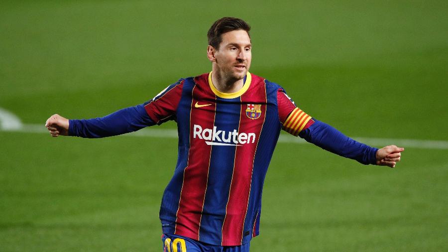 Messi fez dois gols contra o Getafe no Campeonato Espanhol - ALBERT GEA/REUTERS