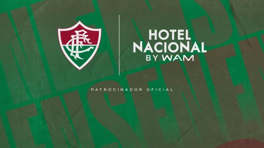 Fluminense e Hotel Nacional ampliaram parceria: marca agora será estampada nas costas inferior da camisa - Divulgação / Fluminense