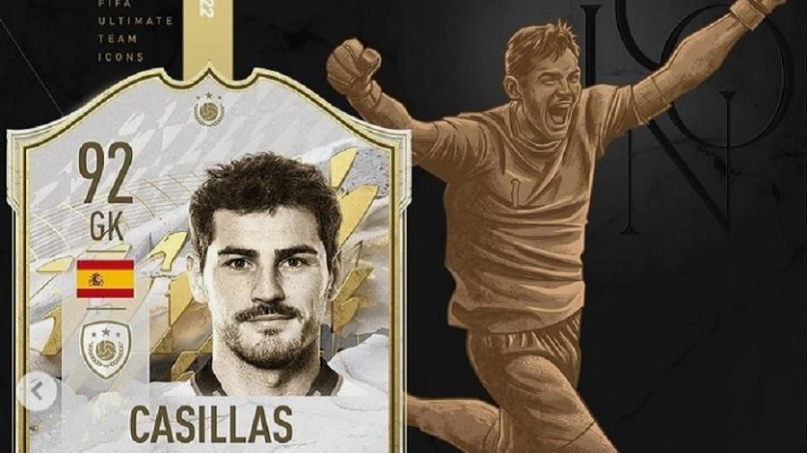 Casillas será um dos icons (ídolos) do Fifa 2022, que será lançado em outubro - Reprodução/Instagram