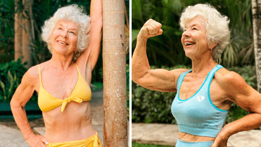 A canadense Joan MacDonald, de 76 anos, é influenciadora fitness e tem mais de 1,5 milhão de seguidores nas redes sociais - Reprodução/Instagram