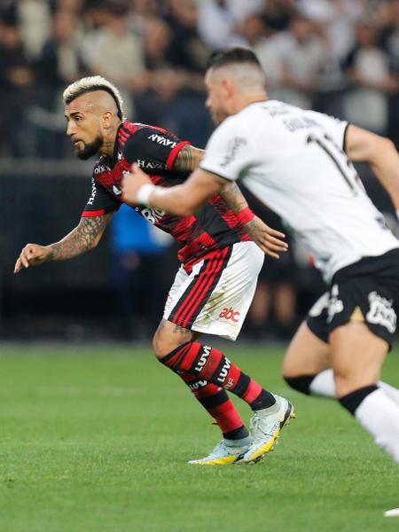 Vidal entrou no segundo tempo do empate do Flamengo em 0 a 0 com o Corinthians pela final da Copa do Brasil - Gilvan de Souza/Flamengo