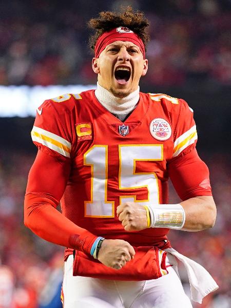 Patrick Mahomes durante vitória do Kansas City Chiefs sobre o Cincinnati Bengals  - Jay Biggerstaff-USA TODAY Sports