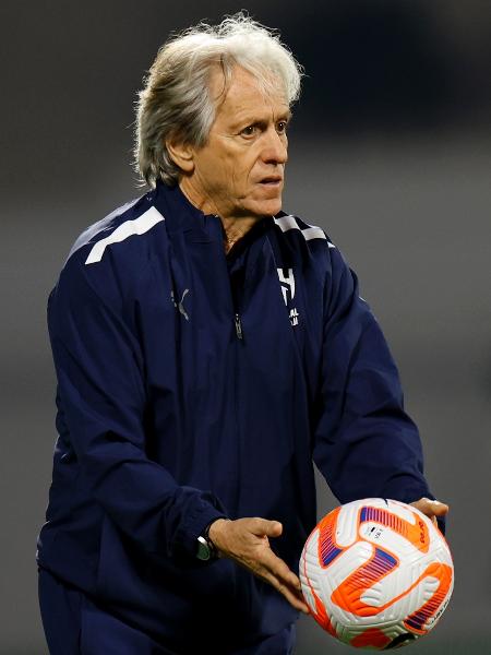 Jorge Jesus, técnico do Al-Hilal, durante partida contra o Damac Jorge Jesus, técnico do Al-Hilal, durante partida contra o Damac