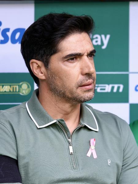 Abel Ferreira durante jogo entre Palmeiras e Fortaleza pelo Brasileirão