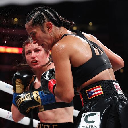 Amanda Serrano teve um corte no supercílio na derrota para Katie Tayloe