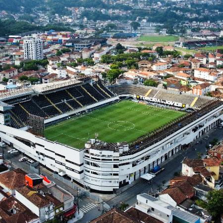 Vista geral da Vila Belmiro, em Santos