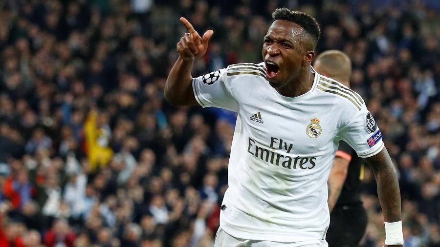 Vinícius Júnior é um dos jogadores que pretende a dupla nacionalidade no Real Madrid - Juan Medina/Reuters