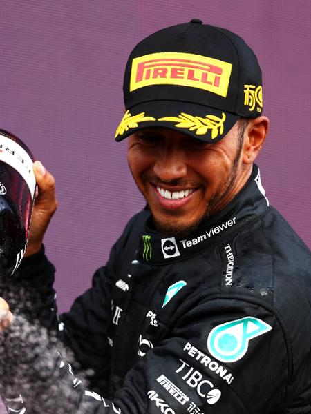 Lewis Hamilton foi terceiro colocado do GP da Grã-Bretanha - Clive Rose/Getty Images