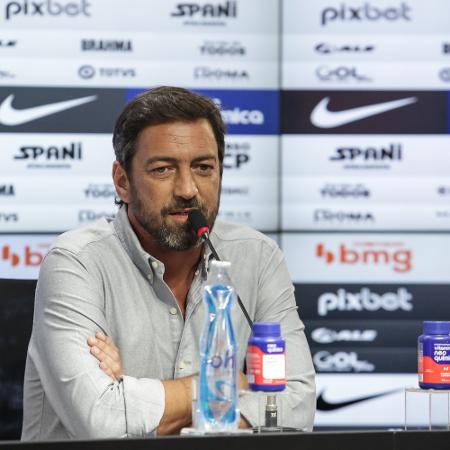 Duilio Monteiro Alves, presidente do Corinthians, durante entrevista coletiva - Rodrigo Coca/Agência Corinthians