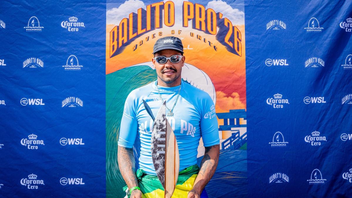 Surfe: Weslley Dantas é vice em Ballito e larga bem na corrida pela elite
