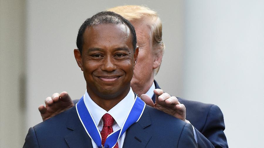 Tiger Woods é condecorado por Donald Trump - Clodagh Kilcoyne/Reuters