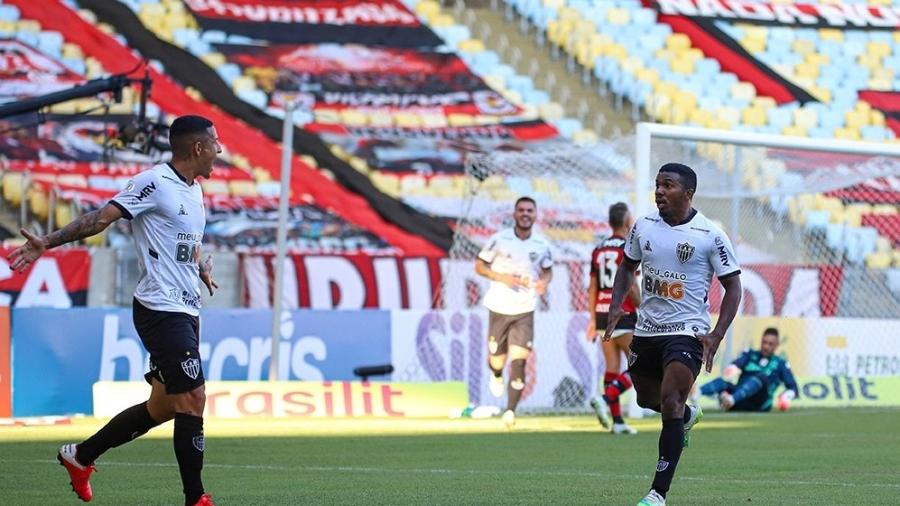 Guilherme Arana celebra o gol do Atlético-MG contra o Flamengo no Maracanã - Divulgação/Atlético-MG