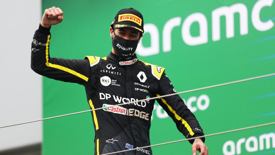 Daniel Ricciardo conquistou o terceiro lugar no GP de Eifel - Pool/Getty Images