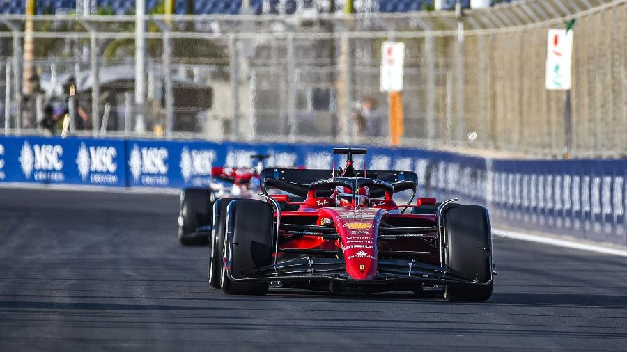Charles Leclerc, da Ferrari, durante primeiro treino livre do GP da Arábia Saudita - Divulgação/Ferrari
