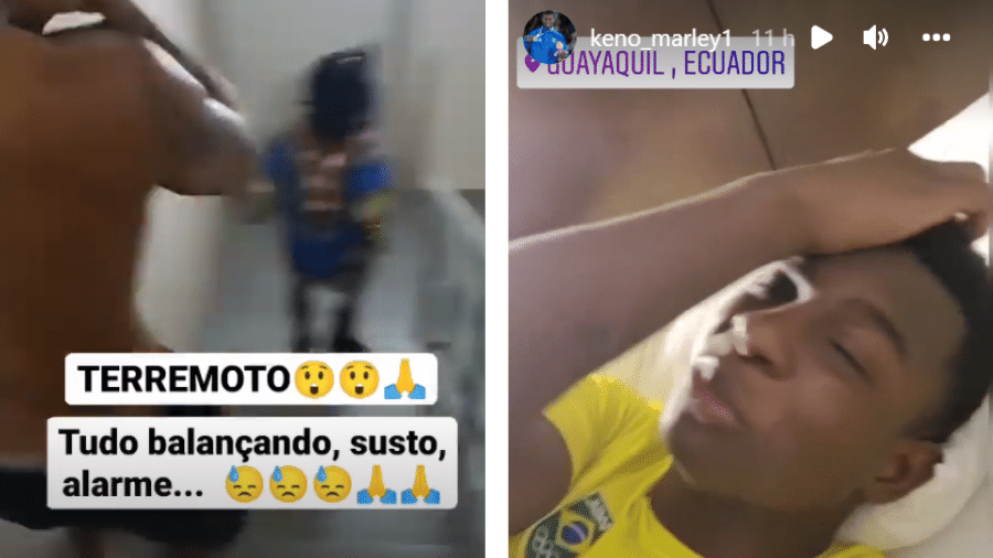 Atletas da seleção brasileira de boxe se assustaram com terremoto no Equador - Reprodução/Instagram