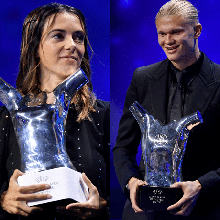 Aitana Bonmati e Erling Haaland são eleitos os melhores jogadores da temporada 2022/23 da Uefa