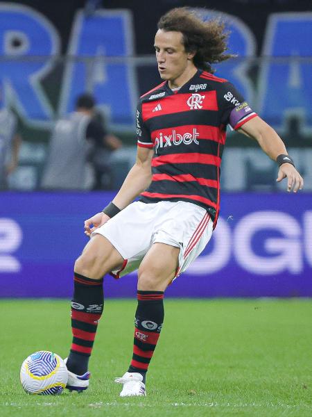 David Luiz em ação durante Grêmio x Flamengo, confronto do Campeonato Brasileiro