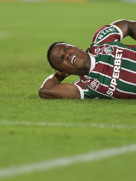 Arias, do Fluminense, no jogo de despedida, contra o Cruzeiro, no Maracanã Arias, do Fluminense, no jogo de despedida, contra o Cruzeiro, no Maracanã