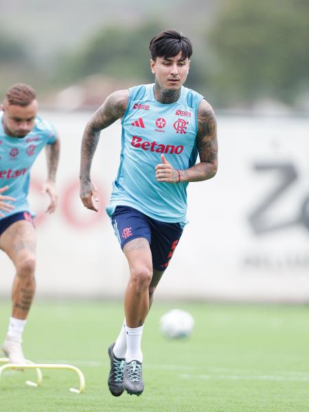 Erick Pulgar já treina com os companheiros de Flamengo e está próximo de retorno Erick Pulgar já treina com os companheiros de Flamengo e está próximo de retorno