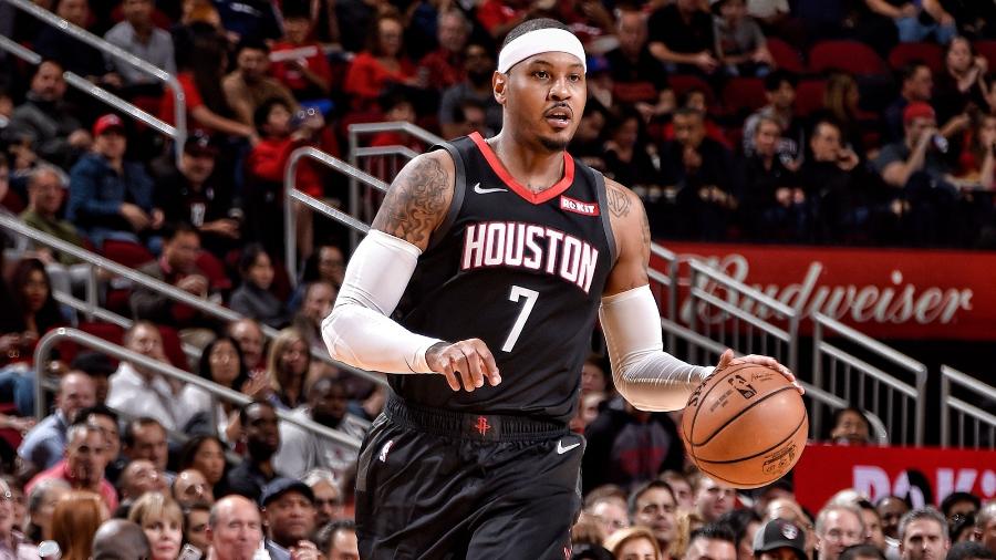 Carmelo Anthony está sem time desde janeiro de 2019  - Divulgação/Houston Rockets