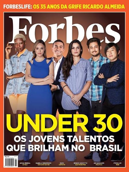 Capa da Forbes com o jogador Dudu, do Palmeiras, entre outras personalidades - Reprodução/Forbes Brasil