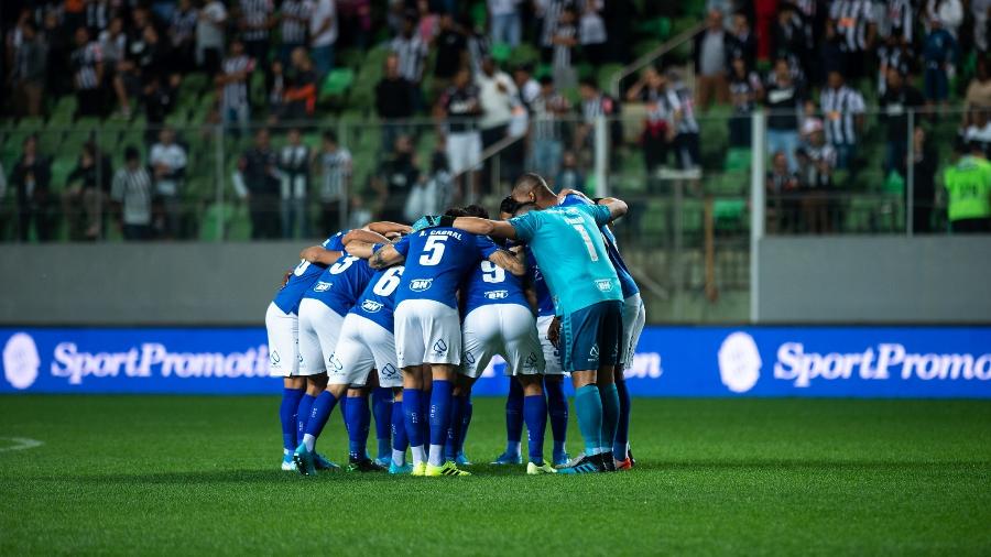Jogadores do Cruzeiro reunidos em partida no Independência - Bruno Haddad/Cruzeiro