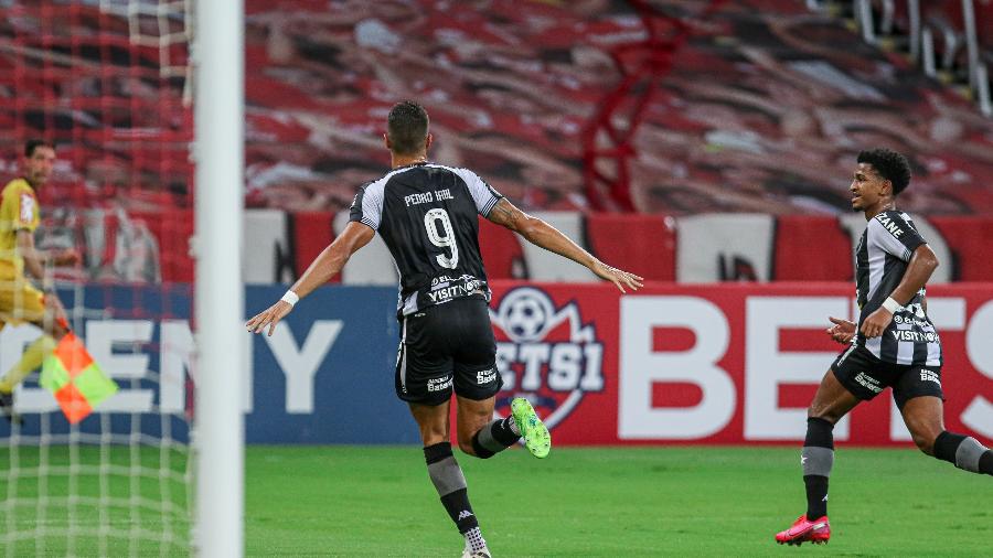 Pedro Raul, do Botafogo, comemora gol diante do Internacional pelo Brasileirão - Fernando Alves/AGIF