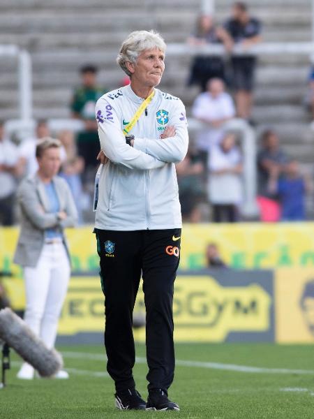 Pia Sundhage, em amistoso da seleção brasileira feminina contra o Canadá - Foto: Thaís Magalhães/CBF