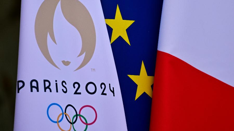Bandeira dos Jogos Olímpicos de Paris 2024 - Christian Liewig - Corbis/Getty Images