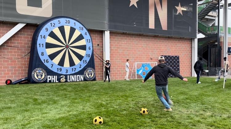 Chute ao alvo no jogo do Philadelphia Union Chute ao alvo no jogo do Philadelphia Union