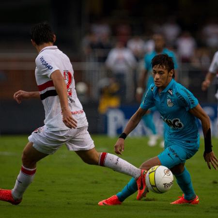 Neymar em clássico contra o São Paulo em 2012